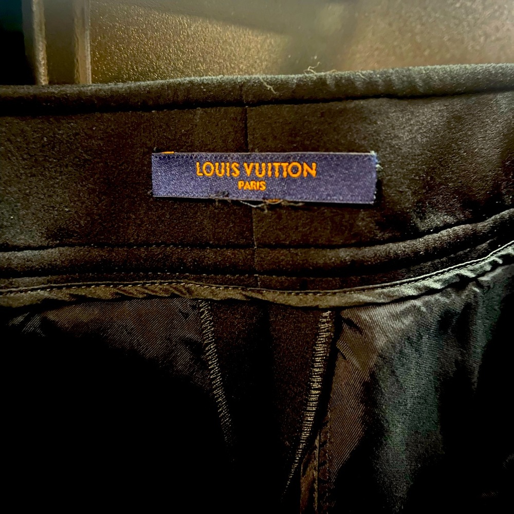 LOUIS VUITTON Slit Flare Black Trousers